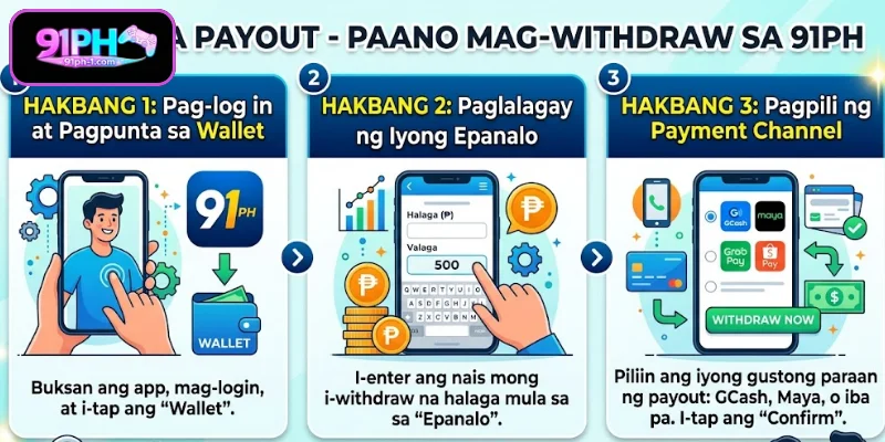 Gabay sa Payout - Ang Paraan Paano Mag withdraw sa 91PH