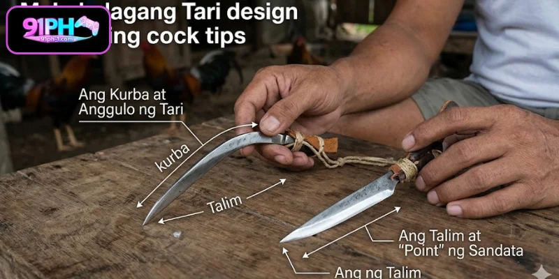 Mahahalagang Tari design for fighting cock tips