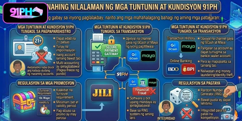 Mga Panuntunan sa mga Tuntunin at Kundisyon 91PH